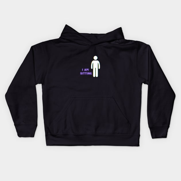 simple design stick man Kids Hoodie by STREETMVMNT